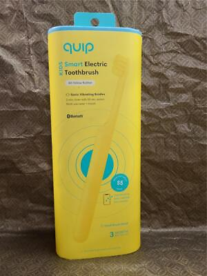 #ad #ad Quip All Yellow Rubber Sonic Vibrating Bristles Kids Smart Electric Toothbrush $16.95