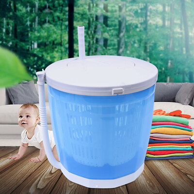 #ad Portable Mini Washer Spin Dryer Manual Laundry Washing Machine For Traveling US $48.45