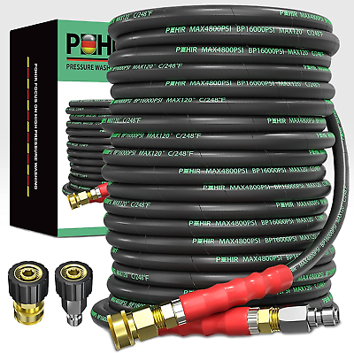 #ad Pressure Washer Hose 100 Ft 3 8 Inch for Cold and Hot Water 248°F End 3 8#x27;#x27; Quic $244.74