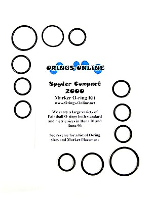 #ad Spyder Compact 2000 Paintball Marker O ring Oring Kit x 2 rebuilds kits $11.95