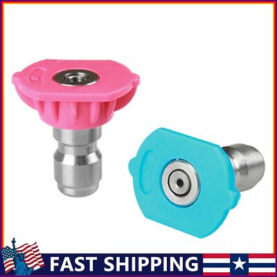 #ad Second Story Pressure Washer Nozzle Tips 1 4 inch Quick Connect 4000PSI 2 Pack $6.34