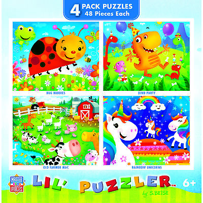 #ad MasterPieces Lil Puzzler 48 Piece Jigsaw Puzzles 4 Pack $16.99