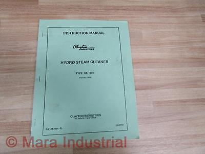 #ad Clayton Industries 062777 Hydro Steam Cleaner Manual SE 150B S 809 $100.77