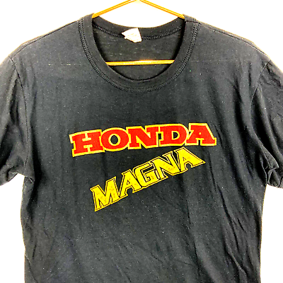 #ad Vintage Honda T Shirt Extra Large Black Magna Motorcycle 80s Made Canada $42.49