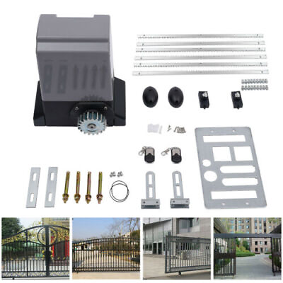 4400LBS Automatic Sliding Gate Opener Motor Electric Kit with 2 Remotes 6m Rack #ad #ad $237.50