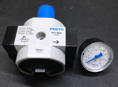 #ad Brand New Festo LR 1 2 D Maxi Pressure Regulator 186455 0.5 12 Bar D Series AU $225.00
