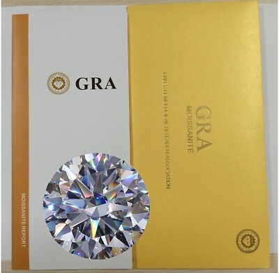 #ad GRA Certified Loose Moissanite Round Stones D VVS1 All Sizes $18.99