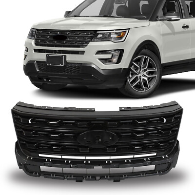 #ad FO1200578 For Ford Explorer 2016 2017 Front Bumper Grille Glossy Black $91.25