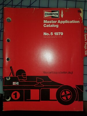 #ad 1979 Champion Plug Application Chart Catalog $11.69