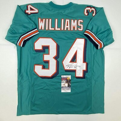 #ad Autographed Signed RICKY WILLIAMS Miami Teal Football Jersey JSA COA Auto $104.99