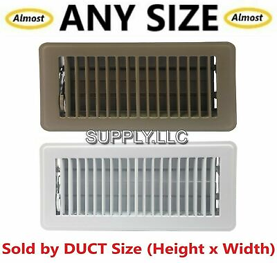 #ad FLOOR REGISTER Vent Duct Cover Steel Metal Grille Air Duct AC Brown or White. $14.75