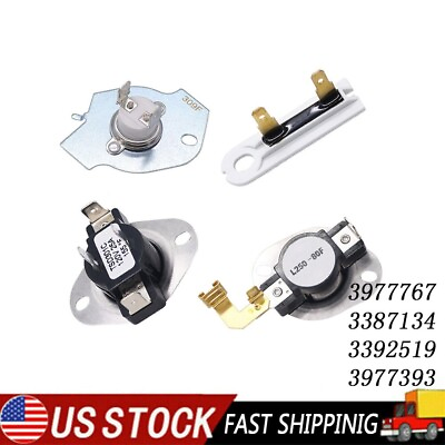 #ad 3387134 Dryer Thermostat 397739333925193977767 Thermal Fuse Kit for whirlpool $8.99