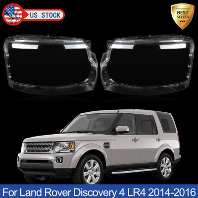 #ad For Land Rover Discovery 4 LR4 2014 2015 2016 Headlight Lens Clear Covers $103.98