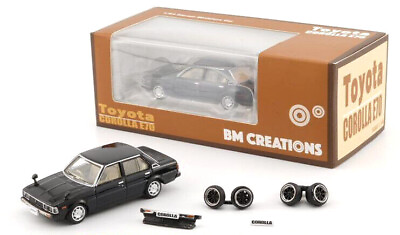 #ad BM Creations Toyota Corolla E70 Black LHD 1:64 Scale Diecast Car 64B0219 $17.99
