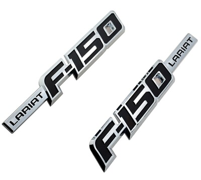 #ad #ad 2Pc Fits 2009 2014 F 1 5 0 Lariat Front Fender Emblem Badge Chrome $31.99