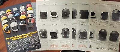 1980 7p Motorcycle Helmet Guide Shoei Bell Simpson Honda Harley Jofa KRW Fury $8.71