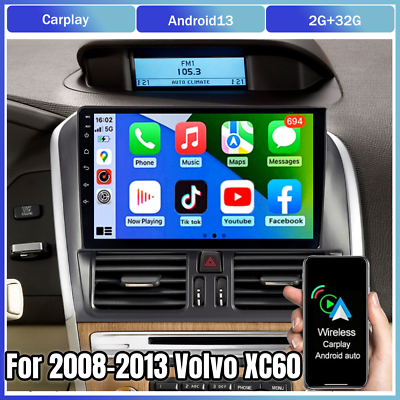 #ad Apple Carplay Android auto For Volvo XC60 2008 2013 Car Stereo Radio GPS Navi $179.00
