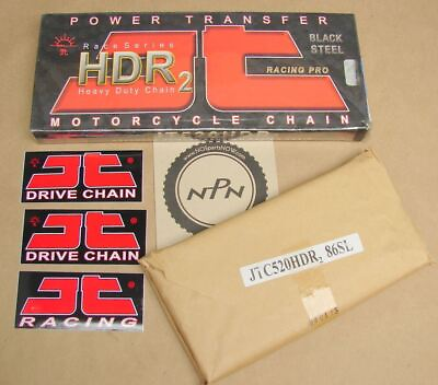 #ad NOS JT Power Transfer 520 HDR2 Motorcycle Chain Black Steel 86 SL JTC520HDR086SL $24.99