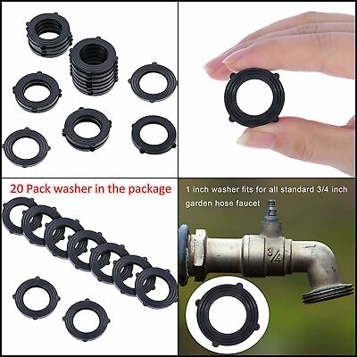 #ad Garden Hose Washers Rubber Washers Seals Self Locking Tabs Keep Washer Firmly $7.96