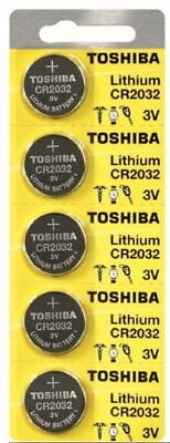 #ad 5 x New Original Toshiba CR2032 CR 2032 3V LITHIUM BATTERY BR2032 DL2032 Remote $2.84