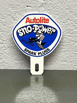 Autolite Metal Plate Topper Spark Plugs Sales Service Station Snowmobile Gas Oil $34.99