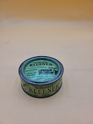 VINTAGE SIMONIZ KLEENER DRY CLEANER FOR ALL FINE FINISHES LACQUERS TIN CAN $15.00