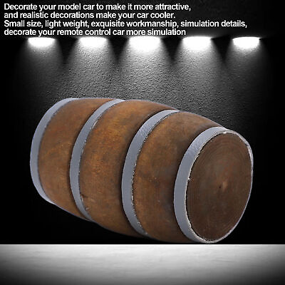 #ad RC Car Mini Wooden Wine Barrel Decoration Durable Wooden Wine Barrel Accessories $9.36