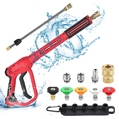 High Pressure Washer Gun 4000PSI with Extension Spray Wand Lance Nozzle Tips Kit #ad $24.79