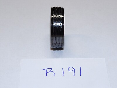 #ad Triton Tungsten Carbide Wedding Band Ring 8mm Size 12. Black w Design. #R191 $19.95