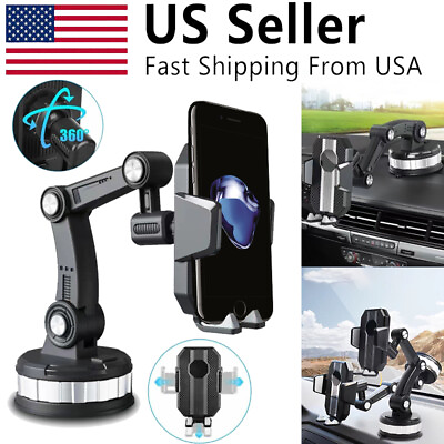 #ad Car Truck Mount Phone Holder Stand Dashboard Windshield For Cell Phone Universal $12.35