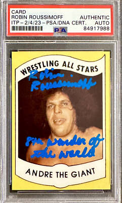 #ad #ad Robin Roussimoff Signed 1982 Wrestling All Stars Japan Andre the Giant Inscribed $740.00