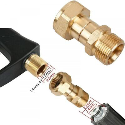 #ad M22 14mm Pressure Washer Swivel Joint Connector Hose Adapter Fitting 2024 $4.79