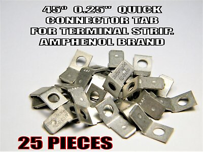 #ad #ad QUICK CONNECT TERMINAL STRIP HRDW 45º 0.25quot; TYPE A8 25 PIECES GREAT CONNECT $3.79