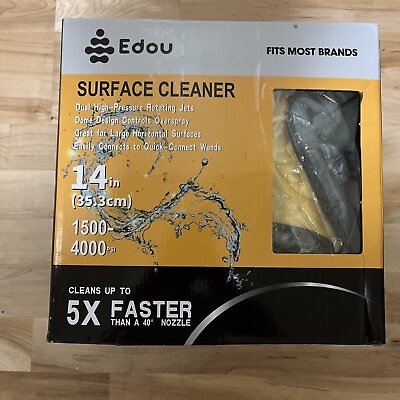 #ad EDOU 14 Inch Pressure Washer Surface Cleaner Power Washer Accessory W Wheels $44.99