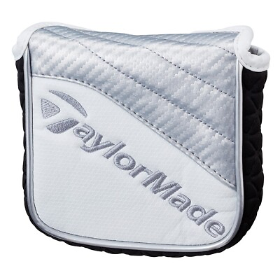 #ad Tayler Made Golf TM23 Austech Putter Cover Mallet White Silver N9483401 $104.99