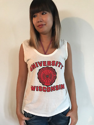 VINTAGE UNIVERSITY OF WISCONSIN TANK TOP WOMEN SIZE SMALL #ad #ad $33.05