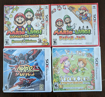 #ad FACTORY SEALED Nintendo 3DS Lot Mario Luigi Andro Dunos Popolo Crois Authentic $240.00