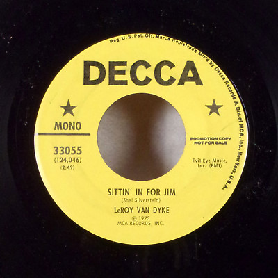 #ad LeRoy Van Dyke Sittin#x27; in for Jim Untie Me 7quot; 45 Decca Promo WLP sleeve M $4.79