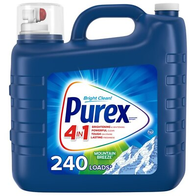 Purex Liquid Laundry Detergent Bright Clean Mountain Breeze 240 Loads 312 Oz New $18.96