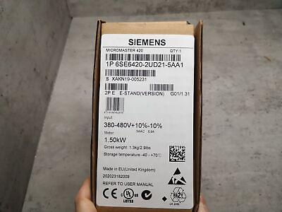 #ad New Siemens Micromaster Inverter 6SE6420 2UD21 5AA1 Siemens 6SE6 420 2UD21 5AA1 $289.00
