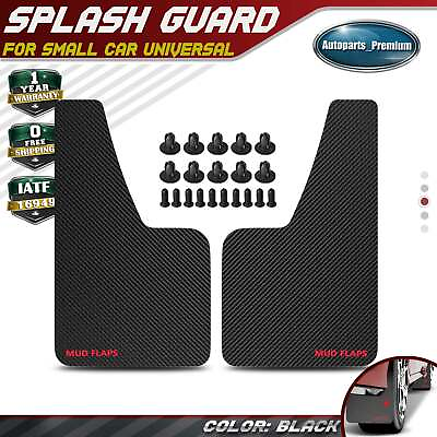 #ad 2x Black Universal Splash Guards Mud Flaps Mudguards for Chevy Audi BMW Honda $12.99