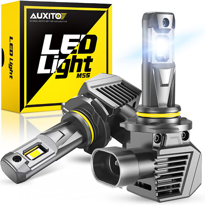 Auxito LED Headlight Bulbs 22000Lumens Kit 9005 HB3 High Beam Super Bright White $33.75