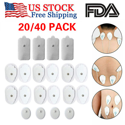 #ad #ad 20 40PCS Electrode Pads Large Snap Replacement Tens For Electrode Pulse Massager $9.99