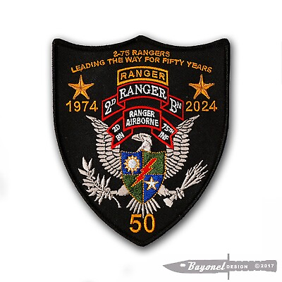 #ad US Army Ranger 2nd Battalion 75th Infantry Reg 50 Year Anniv patch with Wax $10.50