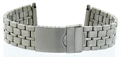 #ad 18 22MM Metal watches Strap Band Stainless Steel Matt Shiny Silver Color $14.99