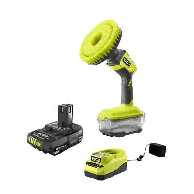 #ad Ryobi Power Scrubber 18V Cordless Lock On Button Overmold Grip w BatteryCharger $163.11