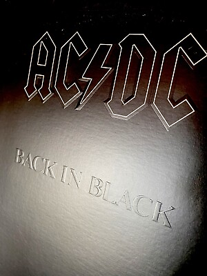 #ad AC DC Back In Black Cover w Insert Record Not Included 2003 Edition Wall Art $7.00