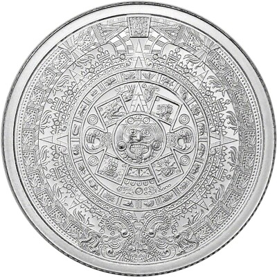 #ad #ad Pure Silver .999 Bullion Mexico Aztec Calendar Mayan 1 4 oz round coin $24.80
