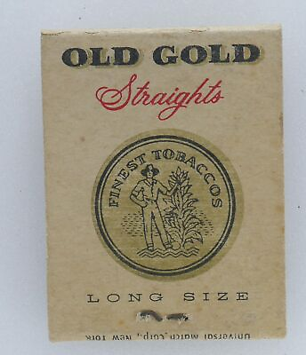 #ad Old Gold Straights Matchbook Vintage Cigarette Cover Unstruck $5.00