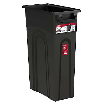 #ad 23 Gallon Heavy Duty Plastic Highboy Garbage Container Black 1 Each $21.92